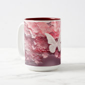 Ervaar de Magic: 3D Butterfly Coffee Mok (Voorkant links)