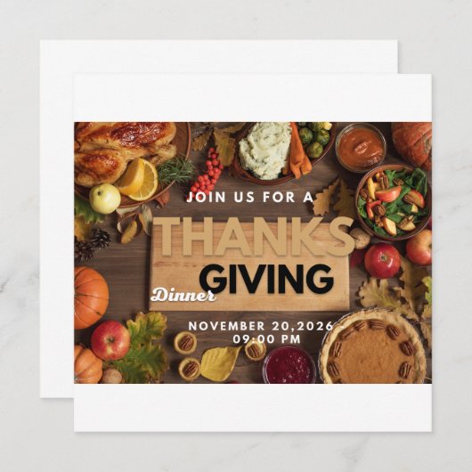 Ervaar de Magie van Thanksgiving met Speciale Kaart (Voorkant / Achterkant)