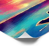 🌅 Ervaar de sereniteit van de zonsondergang! Perfect Poster (Hoek)