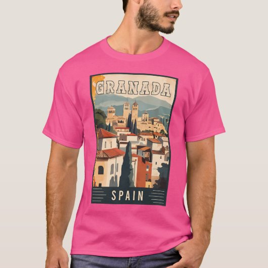 Ervaar Granada in Spanje en de schoonheid van het  T-shirt (Voorkant)