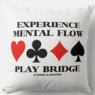 Ervaar Mental Flow Play Bridge Vier Kaart pakken Kussen