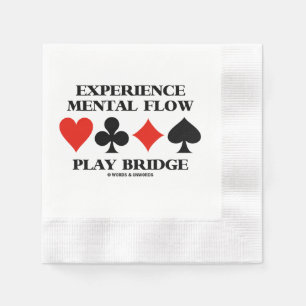 Ervaar Mentale Stroom Speel Bridge 4 Kaartkleuren Servet