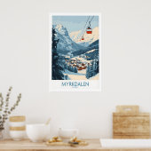 Ervaar Myrkdalen Stunning Ski Poster Art 1 (Keuken)