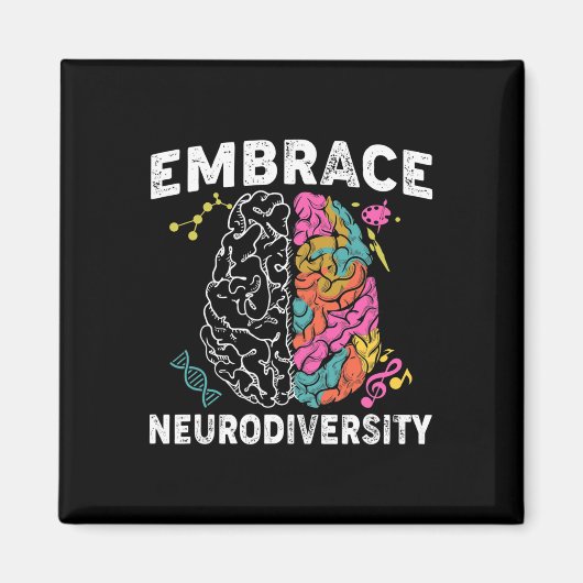 Ervaar neurodiversiteit ADHD-autisme Magneet (Voorkant)