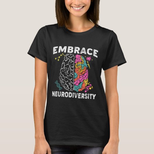 Ervaar neurodiversiteit ADHD-autisme T-shirt (Voorkant)