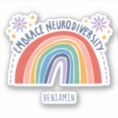 Ervaar neurodiversiteit Bewustheid voor geestelijk Sticker (Voorkant)