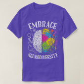 Ervaar neurodiversiteit Brain ADHD Autisme T-shirt (Design voorkant)
