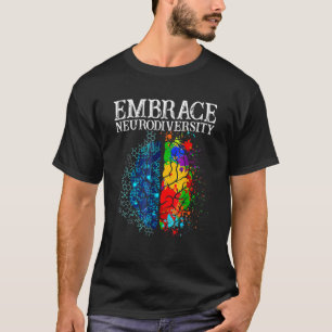 Ervaar neurodiversiteit Brain ADHD Autisme T-shirt