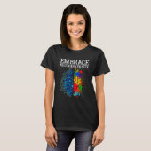 Ervaar neurodiversiteit Brain ADHD Autisme T-shirt (Voorkant volledig)