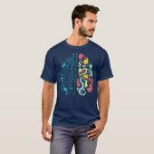 Ervaar Neurodiversiteit Brain Autisme T-shirt (Voorkant volledig)