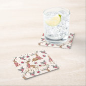 Ervaar reindeers, birds, flowers kartonnen onderzetters (Insitu)