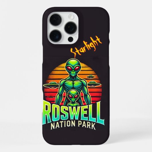 Ervaar Roswell's Cosmic Adventure Park! iPhone Hoesje (Achterkant)