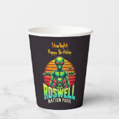 Ervaar Roswell's Cosmic Adventure Park! Papieren Bekers (Achterkant)