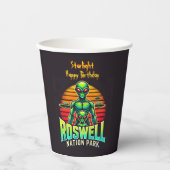 Ervaar Roswell's Cosmic Adventure Park! Papieren Bekers (Voorkant)