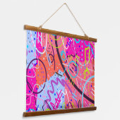 Ervaar vreugde hangend wandkleed (Gebogen)