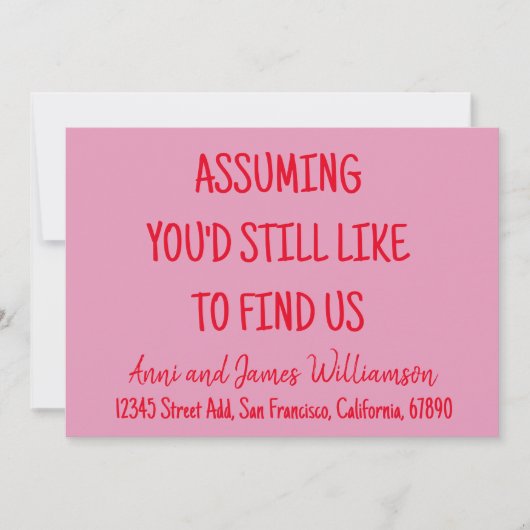 Ervan uitgaande dat je ons nog steeds leuk zou vin aankondiging (Voorkant)