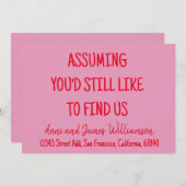 Ervan uitgaande dat je ons nog steeds leuk zou vin aankondiging (Voorkant / Achterkant)