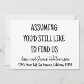 Ervan uitgaande dat je ons nog steeds leuk zou vin aankondiging (Voorkant)