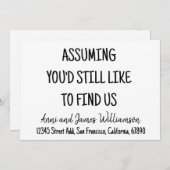 Ervan uitgaande dat je ons nog steeds leuk zou vin aankondiging (Voorkant / Achterkant)