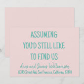 Ervan uitgaande dat je ons nog steeds leuk zou vin aankondiging (Voorkant / Achterkant)