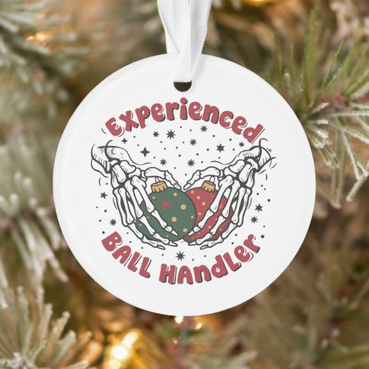 Ervaren Bal Handler Kerst Skelet Hand Ornament (Boom)