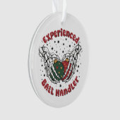 Ervaren Bal Handler Kerst Skelet Hand Ornament (voorkant)