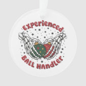 Ervaren Bal Handler Kerst Skelet Hand Ornament (voorkant)