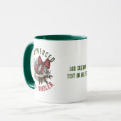 Ervaren Ball Handler, Skeleton Christmas Green Mok (Voorkant links)