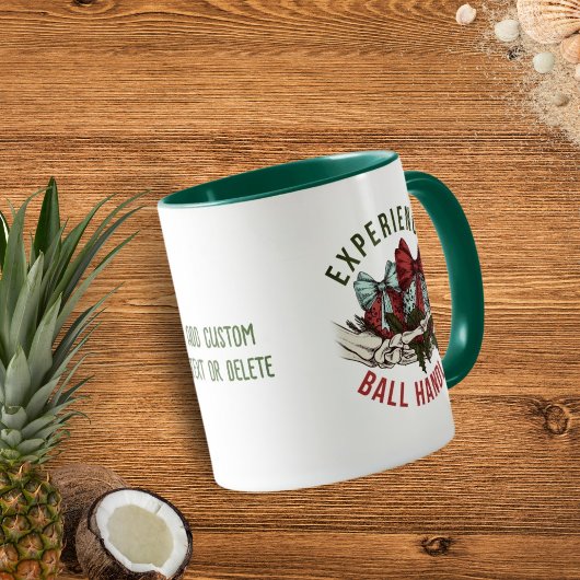 Ervaren Ball Handler, Skeleton Christmas Green Mok