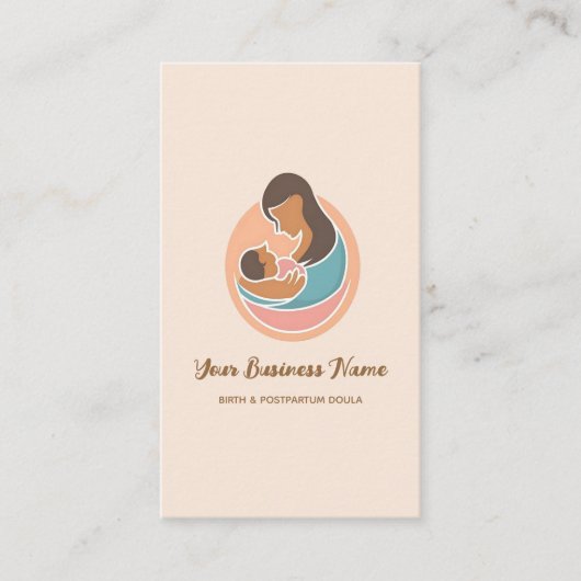 Ervaren Geboorte & Postpartum Doula Services Visitekaartje (Voorkant)