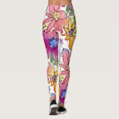 Ervaren, kleurrijke Waterverf Abstracte ventilator Leggings (Achterkant)