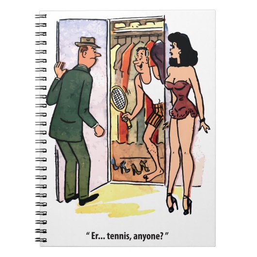 Ervaren tennisspeler, grappig notitieboek (Voorkant)