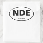 Ervaring bij bijna overlijden ovale sticker (Tas)