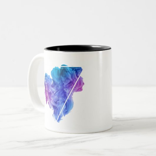 Ervaring Elegantie: Rood Blauw Rook Koffie Mok (Voorkant links)