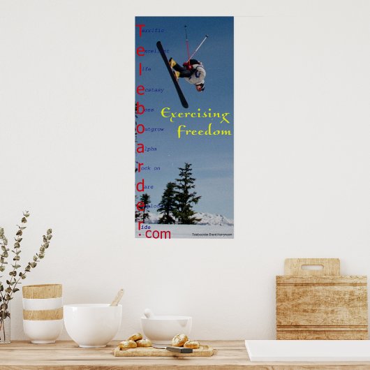 Ervaring met vrijheid poster (Keuken)