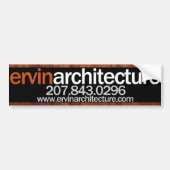 Ervin Architecture Bumpersticker (Voorkant)