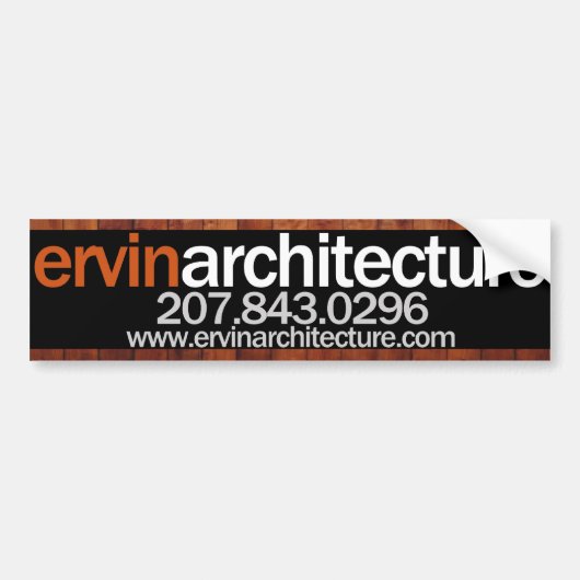 Ervin Architecture Bumpersticker (Voorkant)
