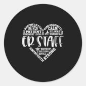 ERVR-personeel, noodhulpdiensten Ronde Sticker (Voorkant)