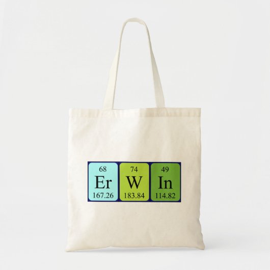 Erwin periodieke lijstnaam canvas tas (Voorkant)