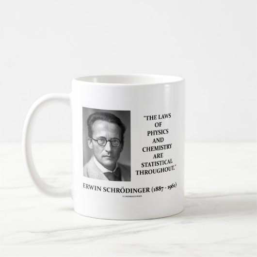 Erwin Schrödinger Physics Chemistry Statistical Koffiemok (Links)