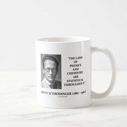 Erwin Schrödinger Physics Chemistry Statistical Koffiemok (Rechts)