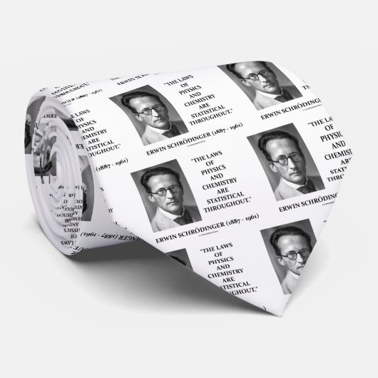 Erwin Schrödinger Physics Chemistry Statistical Stropdas (Opgerold)