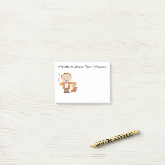 Erwin Schrödinger Post-it® Notes (Op bureau)