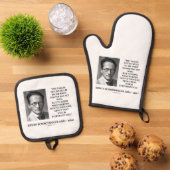 Erwin Schrödinger Task denkt dat nog niemand dacht Ovenwant & Pannenlap Set (Top down)