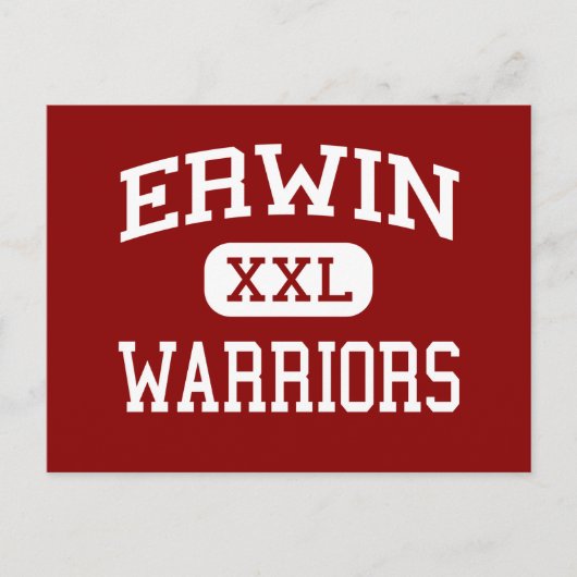 Erwin - Warriors - Middle - Asheville Briefkaart (Voorkant)