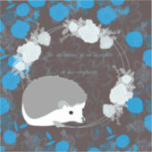 Erwl, bloem, blauw, mandala, zen, chakra sticker (Voorkant)