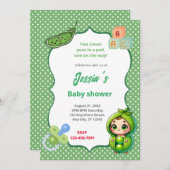 erwt Baby shower Kaart (Voorkant / Achterkant)