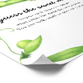 Erwt baby shower - Raad de zoete troep Poster (Hoek)