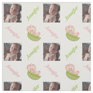 Erwt in de peul baby meisje roze kinderkamer geper stof