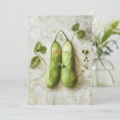 Erwt in de peul | Tuin knuffels Kaart (Staand voorkant)